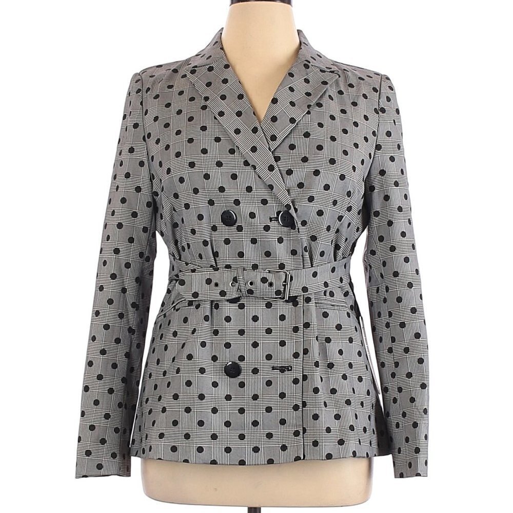 Nicole Miller Double Breasted Mixed print Blazer Nwot